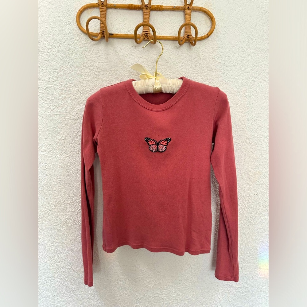 Butterfly Long Sleeve Baby Tee